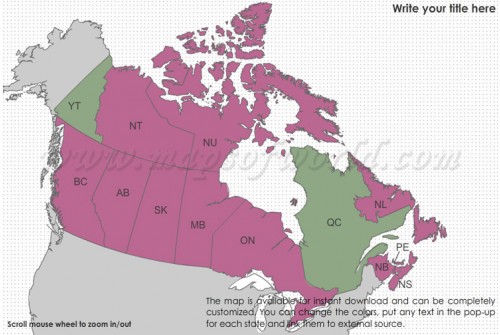 Interactive Flash Map of Canada