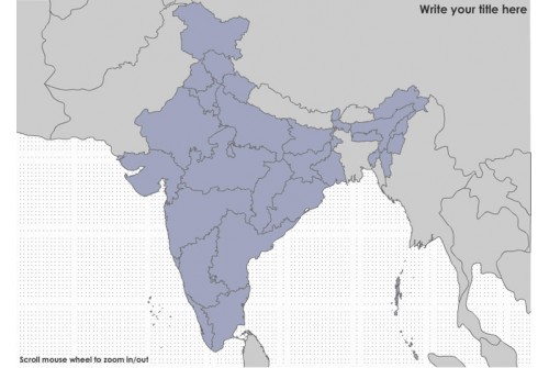 India States and Major Cities Flash Map