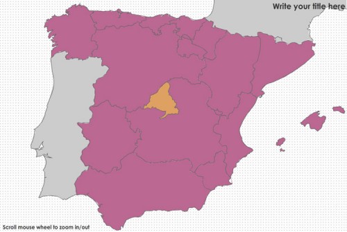 Spain Provinces And Major Cities Map 