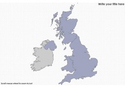 UK Major Cities Flash Map  - Digital File