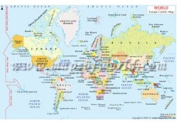 Europe Centered World Map