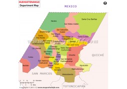 Huehuetenango Map, Guatemala - Digital File