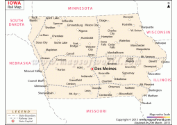 Iowa Rail Map - Digital File