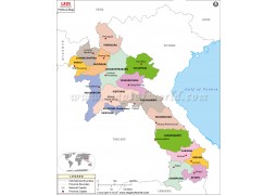 Laos Political Map - Digital File