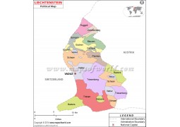 Liechtenstein Political Map - Digital File