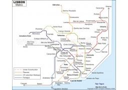 Lisbon Metro Map - Digital File
