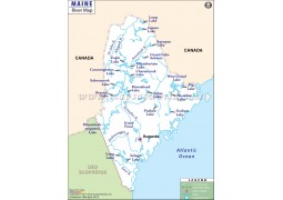 Maine River Map - Digital File