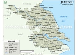 Jiangsu Province Map - Digital File