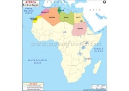 North Africa Region Map - Digital File