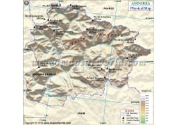 Andorra Physical Map - Digital File