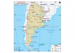 Argentina Latitude and Longitude Map - Digital File