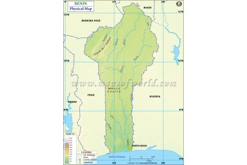 Benin Physical Map