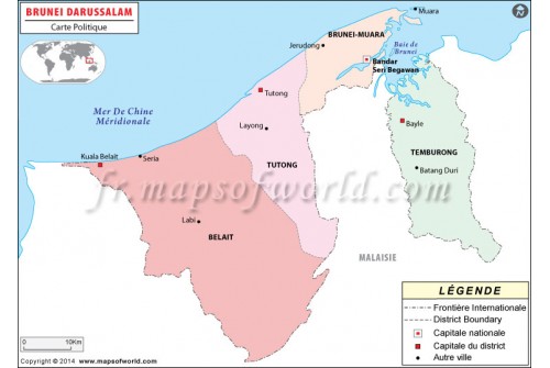 Brunei French Map