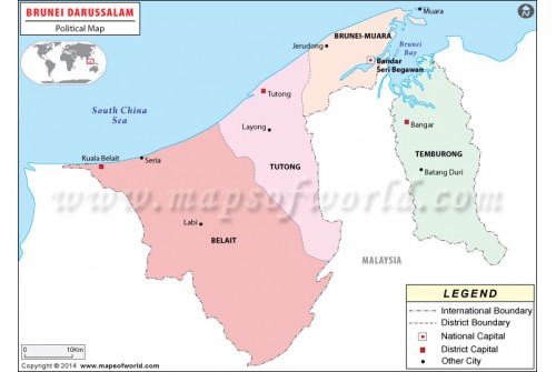 Brunei Political Map