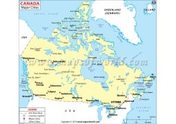 Canada Map with Cities - Digital File