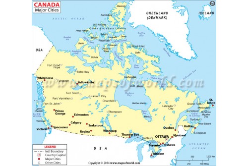 Canada Map with Cities