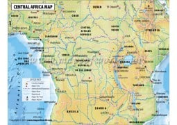 Central Africa Country Map - Digital File
