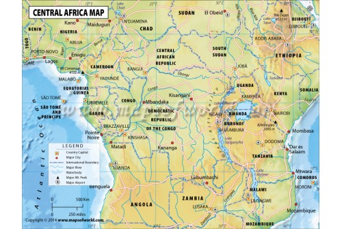Central Africa Country Map