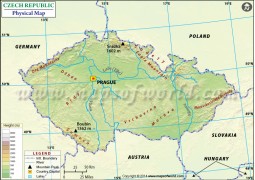 Czech Republic Physical Map - Digital File