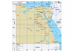 Egypt Latitude and Longitude Map - Digital File