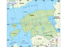 Estonia Physical Map - Digital File