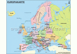 Grote Europakarte (Europa Karte) - Digital File