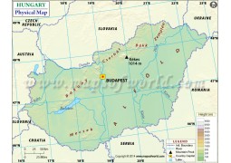 Hungary Physical Map - Digital File