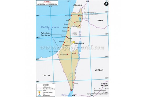 Israel Latitude and Longitude Map