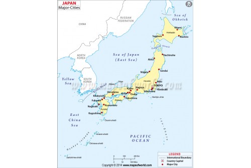 Japan Cities Map