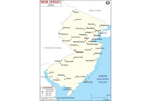 Map of New Jersey Cities