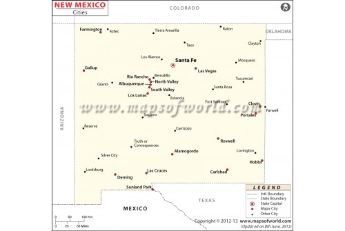 New Mexico Cities Map