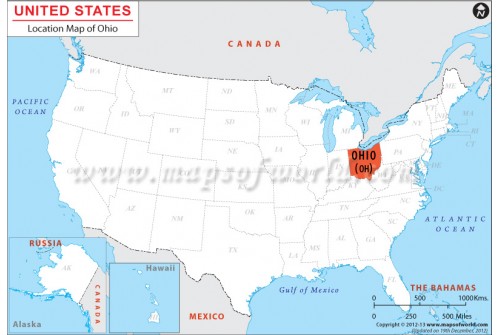 Ohio Location Map