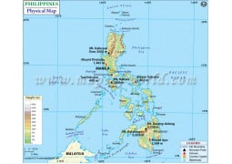 Philippines Physical Map - Digital File