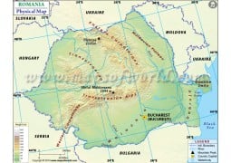 Romania Physical Map