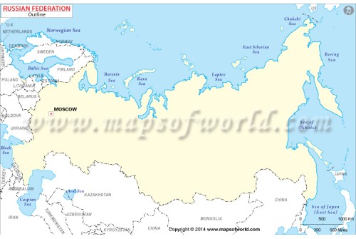 Russia Outline Map