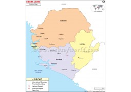 Political Map of Sierra Leone - Digital File