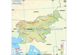 Slovenia Physical Map - Digital File