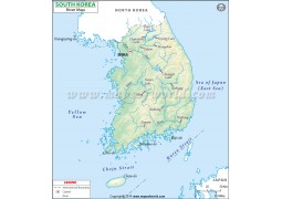 South Korea River Map - Digital File