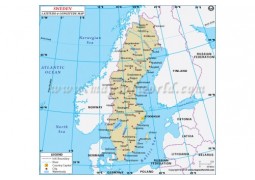 Sweden Latitude and Longitude Map - Digital File