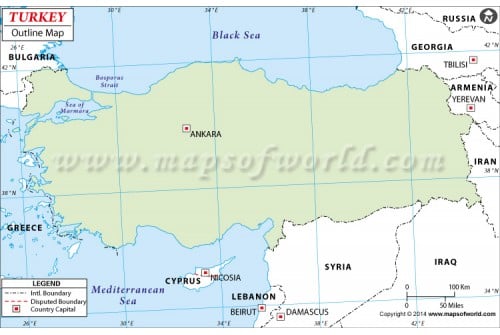 Turkey Outline Map