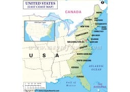Map of East Coast USA - Digital File