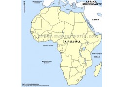 Umrisskarte Afrika - Digital File