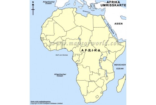 Umrisskarte Afrika
