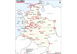 Colombia Airports Map - Digital File