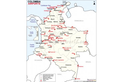 Colombia Airports Map