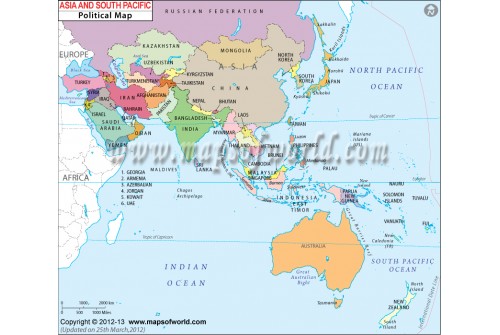 Asia and South Pacific Map
