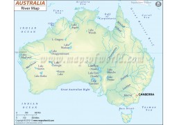 Australia River Map - Digital File