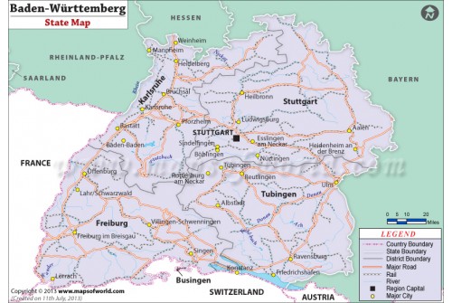 Baden-Wurttemberg Map