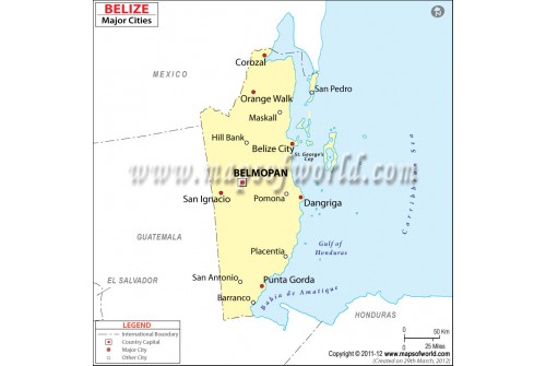 Belize Cities Map