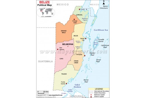 Political Map of Belize